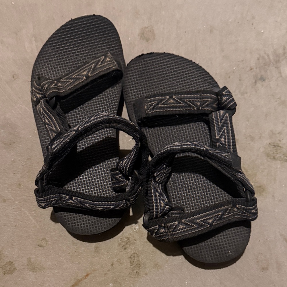 Teva Kids Black Patterned Sandals